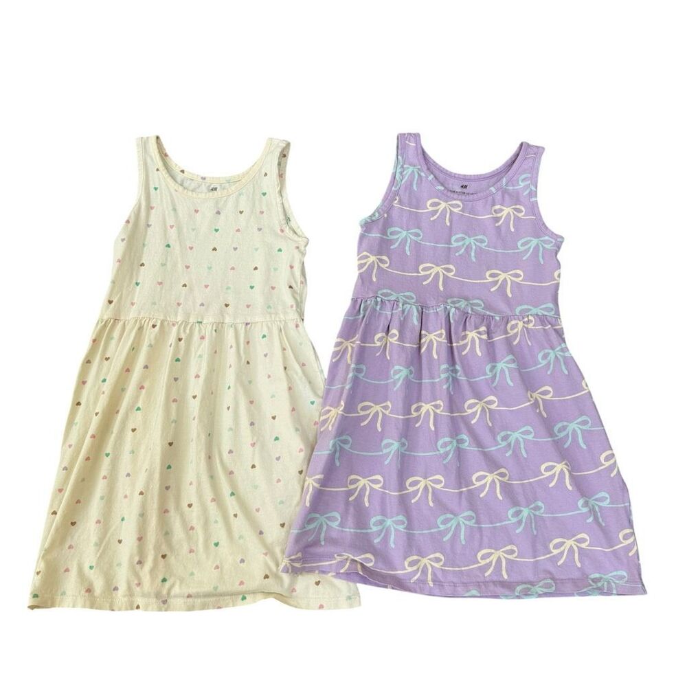 Set of 2 H&M girls cotton dresses size 6X/7